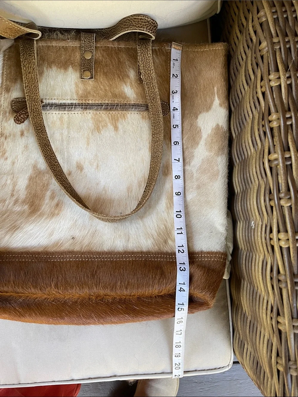 Cowhide tote bag - Picture 6 of 10